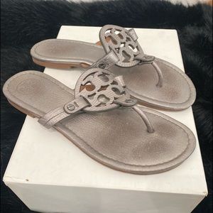 Tory Burch Miller Sandal in Silver